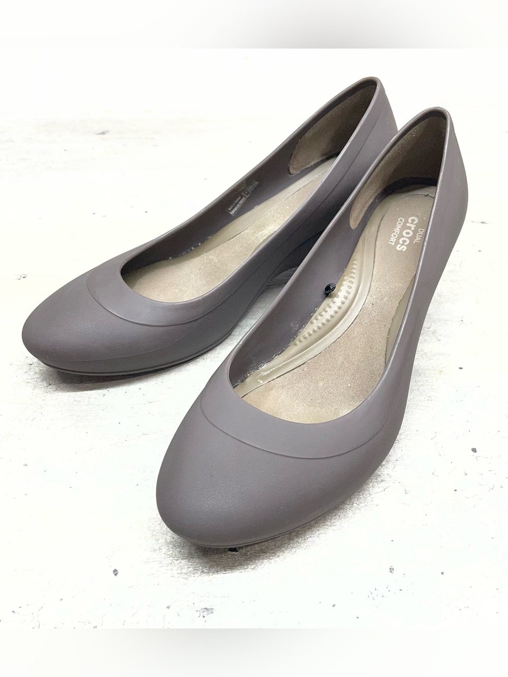 CROCS Women’s Taupe‎ Slip-On Ballet Flat